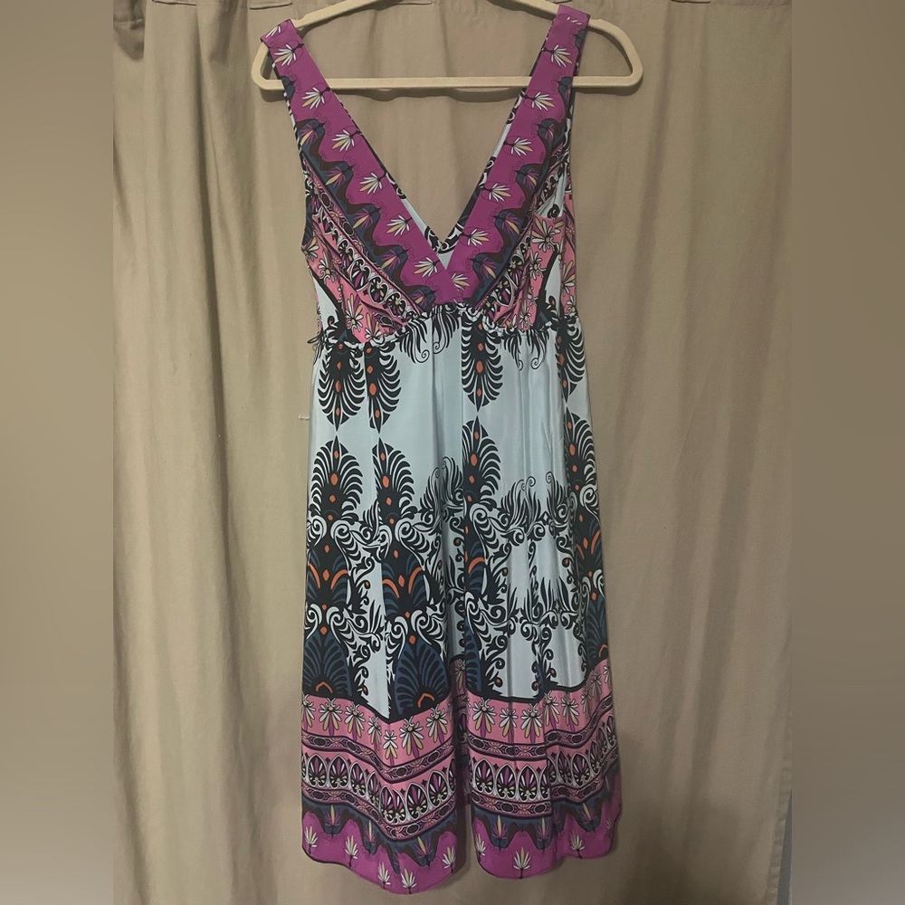 Single dress silk boho floral pattern sz S/M medium